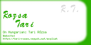 rozsa tari business card