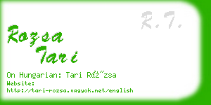 rozsa tari business card